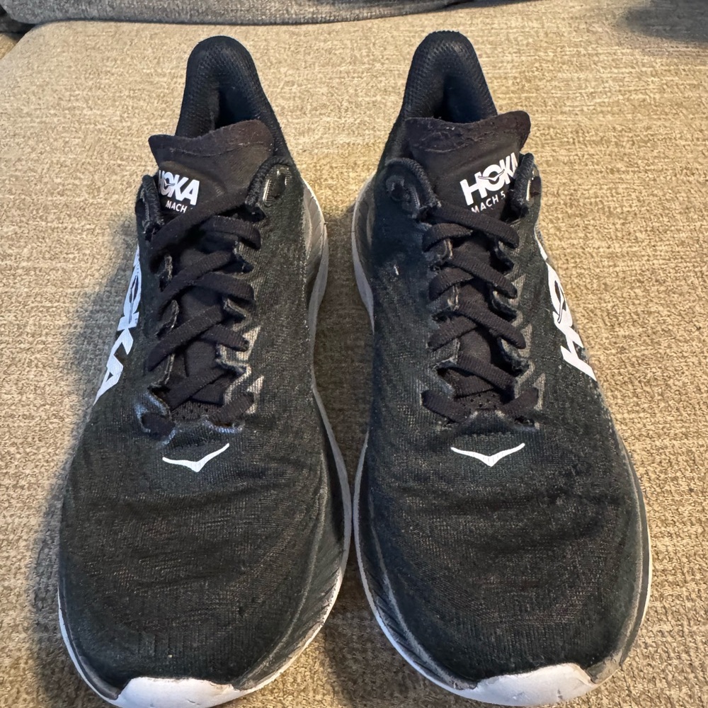 Hoka Mach 5 Black and White Athletic Sneakers. Size 8B - Picture 3 of 8